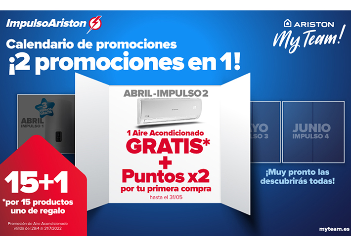 foto noticia NUEVO IMPULSO ARISTON en aire acondicionado CON UNA PROMOCIÓN “2 en 1” 